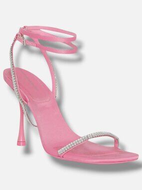 Simkhai Women's Pink Luxon Crystal Harness Sandals Shoes Size 37